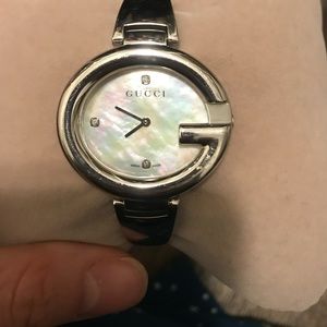 Gucci watch with diamonds